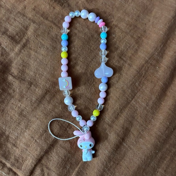 My Melody Sanrio Phone Wristlet, Water Bottle Wristlet, Bag Clip, Beaded Lanyard - Picture 6 of 6